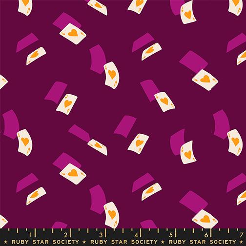 Falling Aces in Purple Velvet from Hello Alice by Sarah Watts of Ruby Star Society for Moda Fabrics