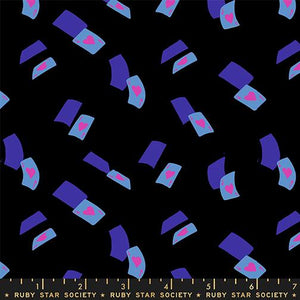 Falling Aces in Black from Hello Alice by Sarah Watts of Ruby Star Society for Moda Fabrics