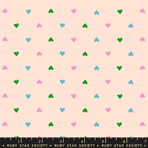 Hearts in Peach Cream from Best Day Ever by Melody Miller of Ruby Star Society for Moda Fabrics