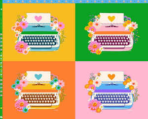 Typewriters in Multi || PANEL || from Best Day Ever by Melody Miller of Ruby Star Society for Moda Fabrics