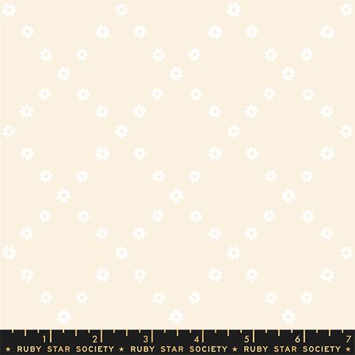 Diamond Flowers in White on Natural from Best Day Ever by Melody Miller of Ruby Star Society for Moda Fabrics