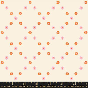 Diamond Flowers in Posy Orange from Best Day Ever by Melody Miller of Ruby Star Society for Moda Fabrics