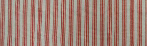 Towel Fabric Ticking Stripe Red / White 16in Wide - 16In