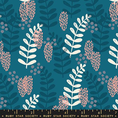 Fern in Teal from Reimagined Landscapes by Jen Hewett of Ruby Star Society for Moda Fabrics