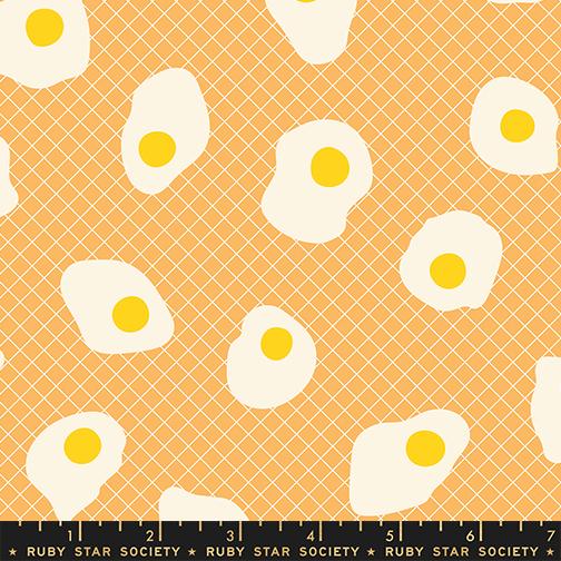 Fried Eggs in Cantaloupe from Egg & Friends by Kimberly Kight from Ruby Star Society for Moda Fabrics
