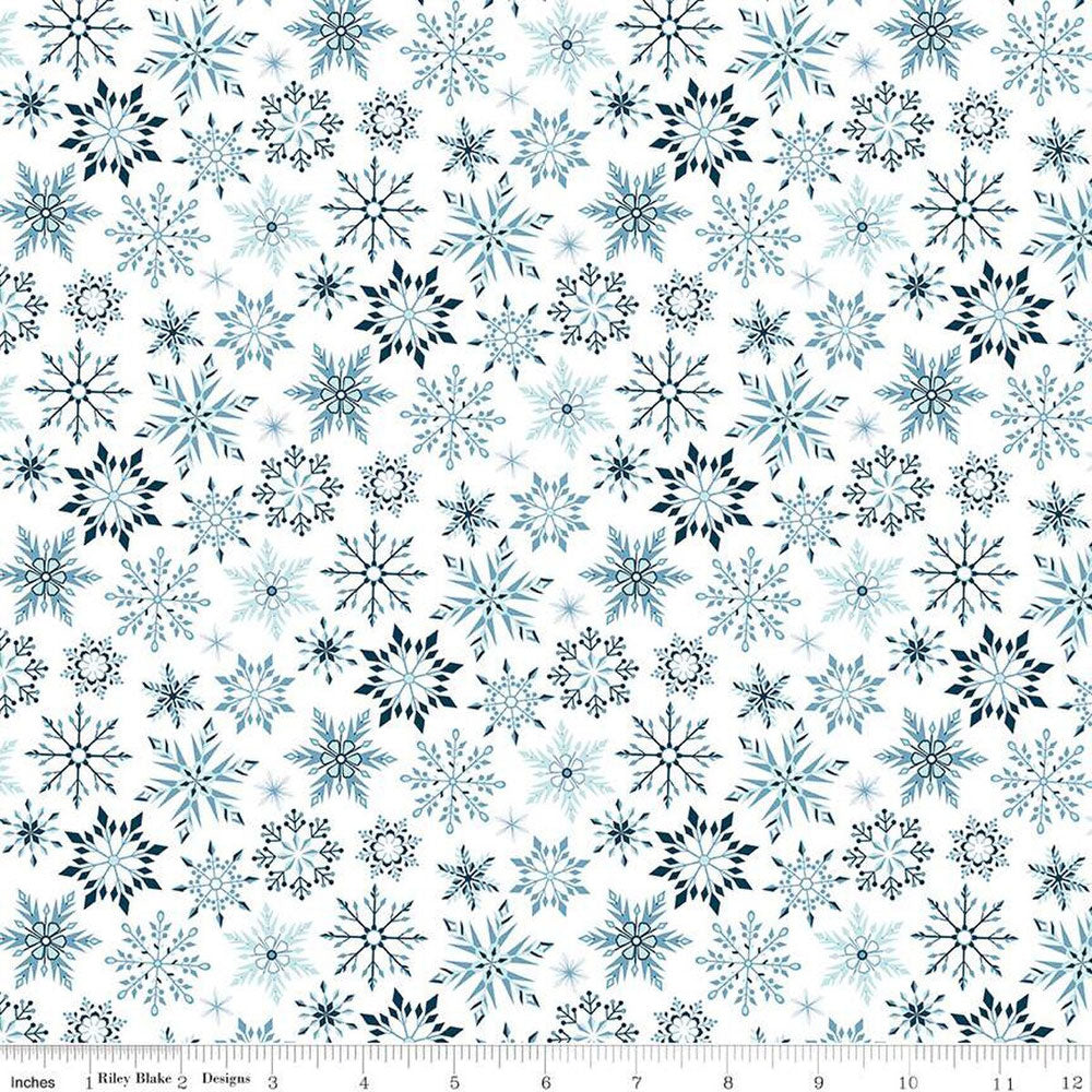 Snowflakes in White from Winter Magic by Dani Mogstad from Riley Blake Designs