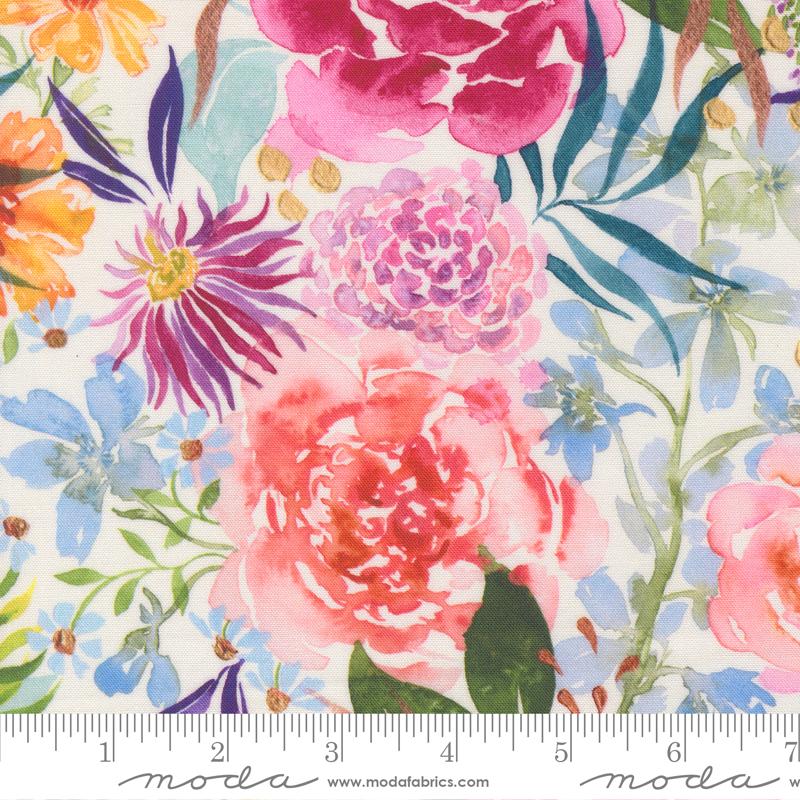Midsummer Bloom in Cloud from Soulstice by Create Joy Project for Moda Fabrics