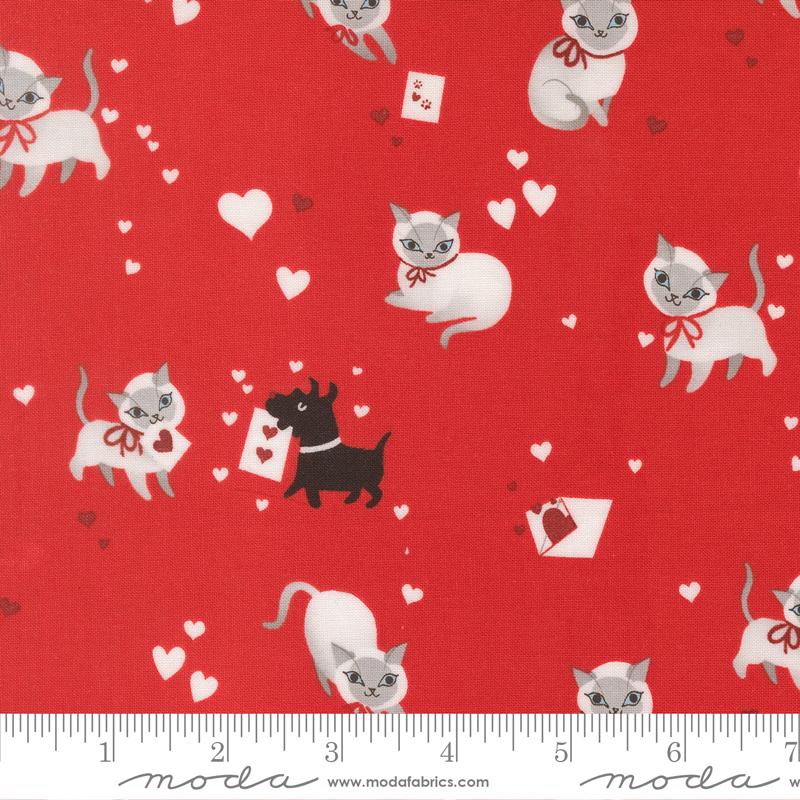 Kitty in Love from Funny Valentine by Lizzy House for Moda Fabrics