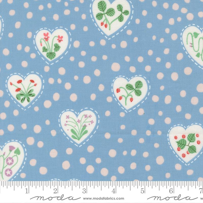 Flower Heart in Sky from Funny Valentine by Lizzy House for Moda Fabrics