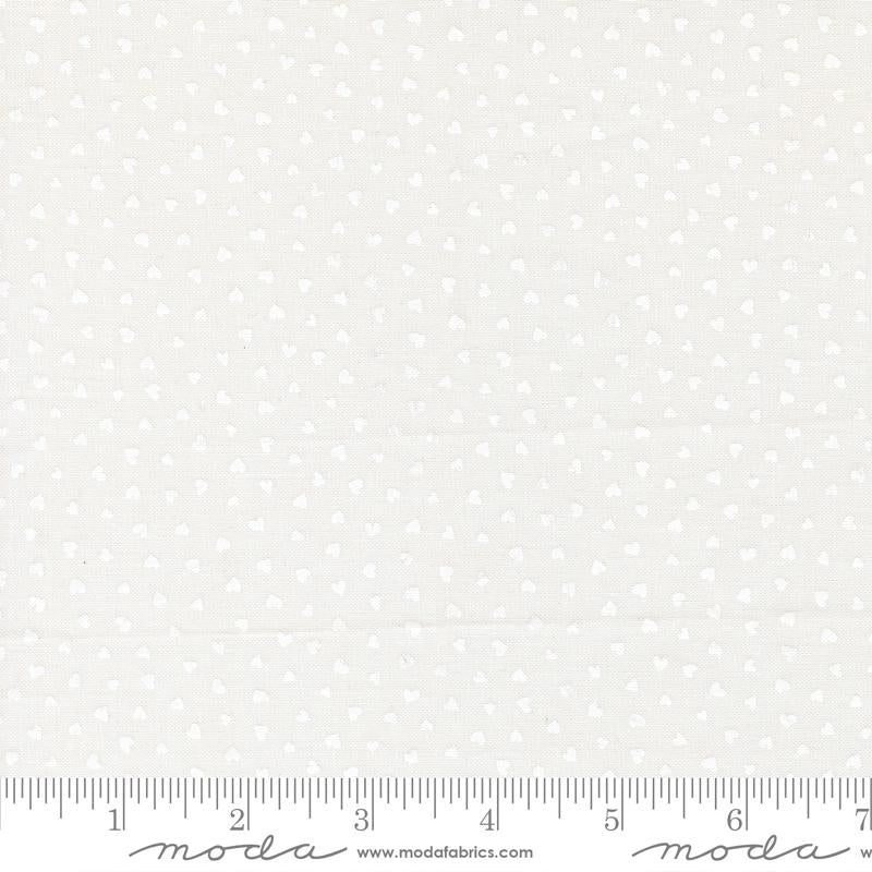 Tiny Hearts in White from Funny Valentine by Lizzy House for Moda Fabrics