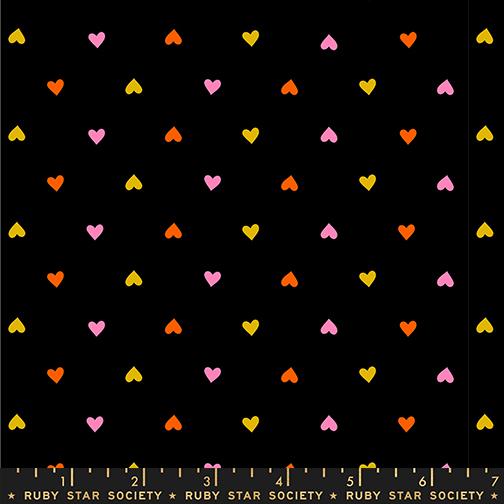 Hearts in Black from Trinketry by Melody Miller of Ruby Star Society for Moda Fabrics