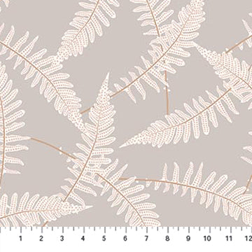 Ferns in Gray for the Botanist for FIGO fabrics