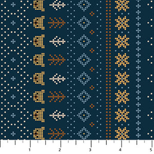 Bears in Navy Cozy Cubs for FIGO Fabrics