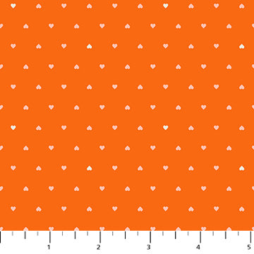 Hearts on Orange for  Joyful June for FIGO Fabric