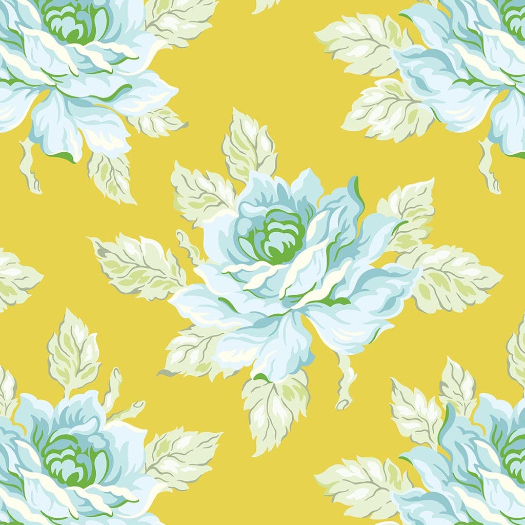 Hello Roses in Gold from Daisy Crush by Heather Bailey for FIGO Fabrics