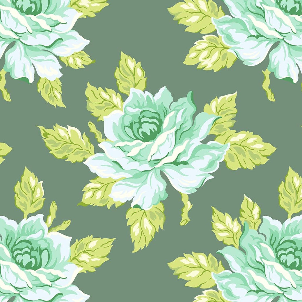 Hello Roses in Slate from Daisy Crush by Heather Bailey for FIGO Fabrics