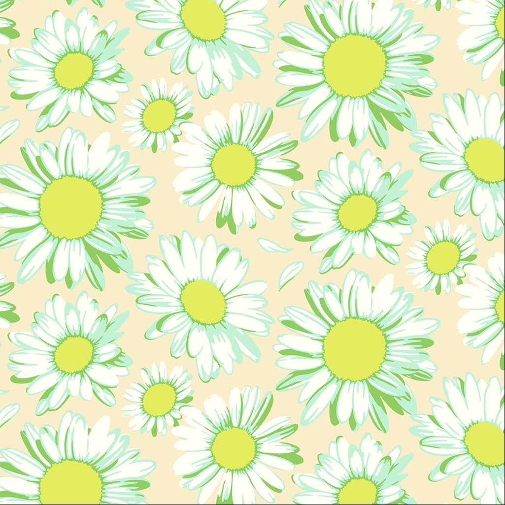 Sunshine Daisies in Ivory from Daisy Crush by Heather Bailey for FIGO Fabrics