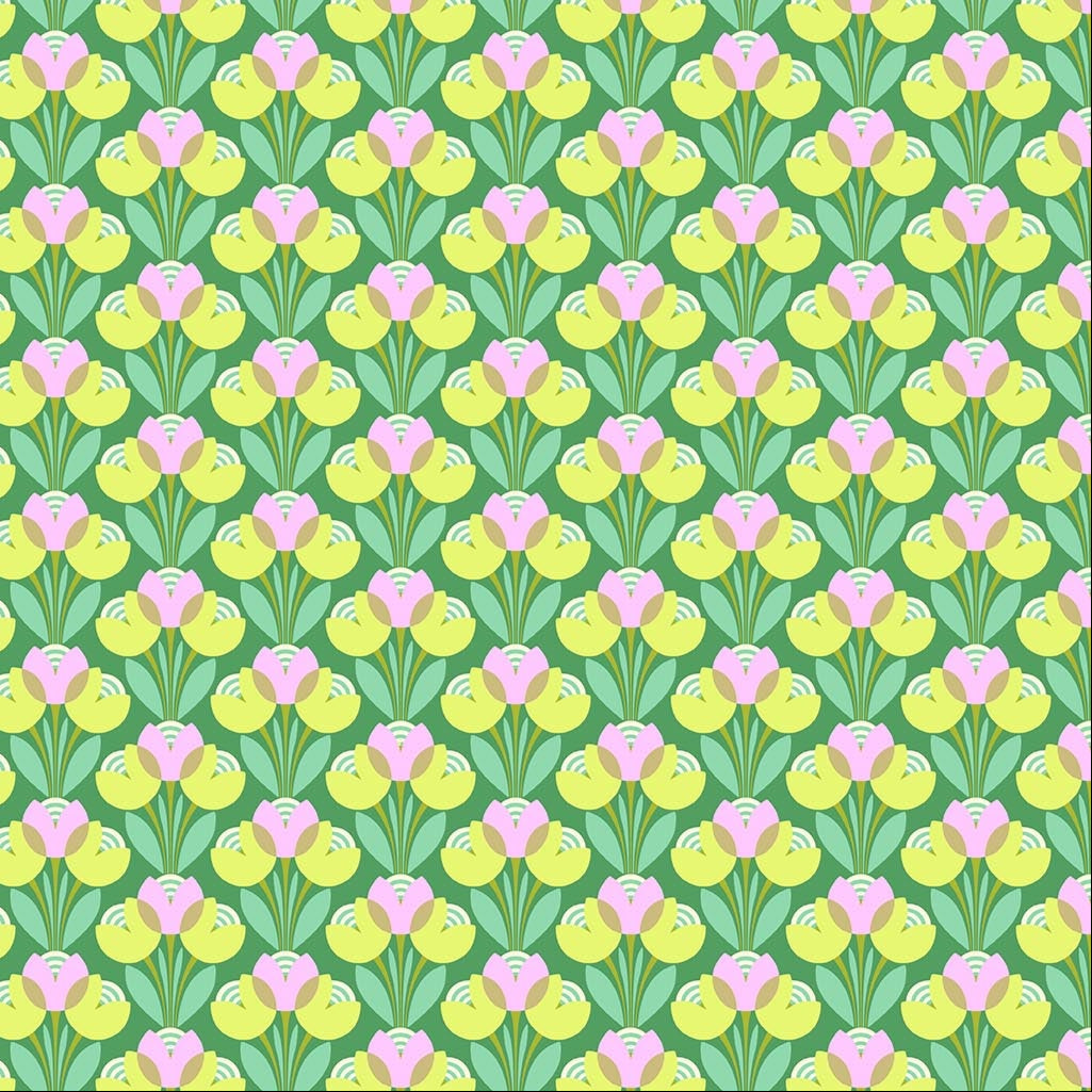 Best Buds in Clover from Daisy Crush by Heather Bailey for FIGO Fabrics