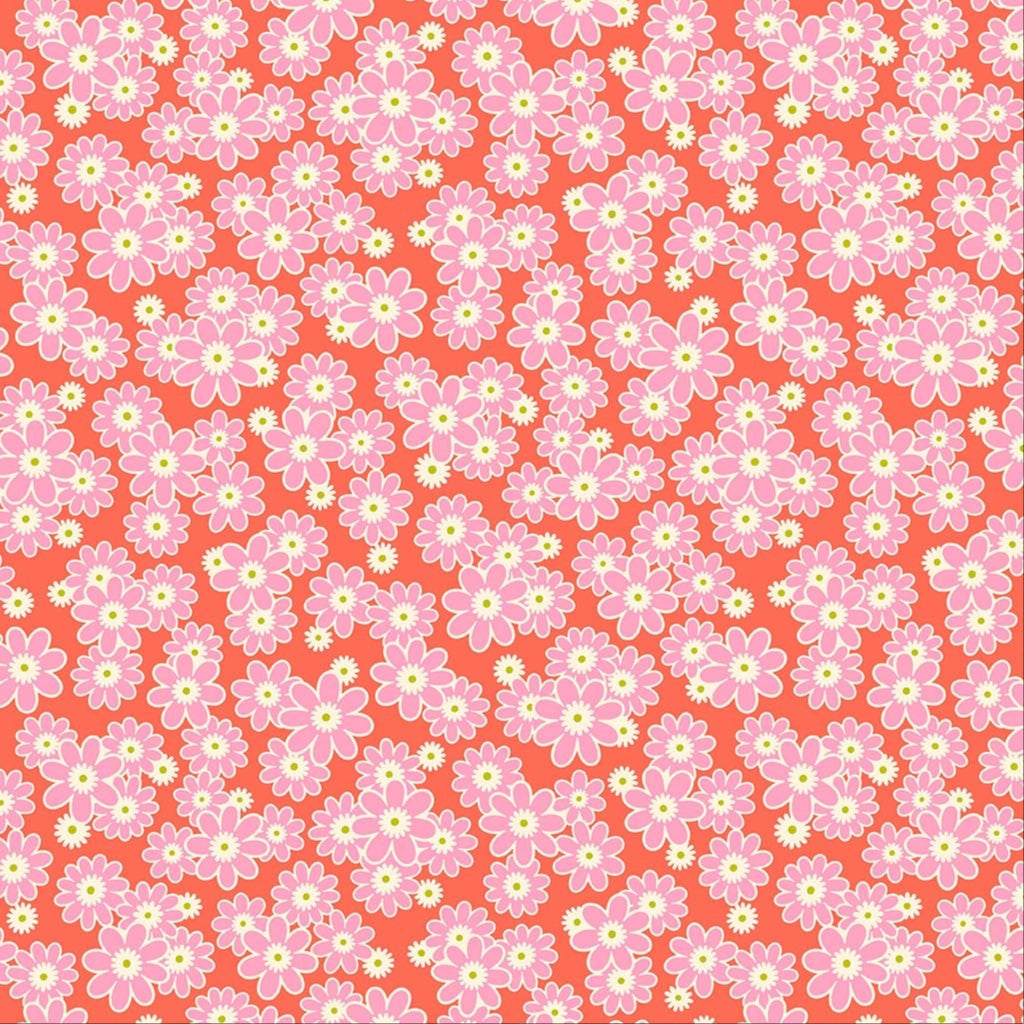 Dear Daisy in Clementine  from Daisy Crush by Heather Bailey for FIGO Fabrics