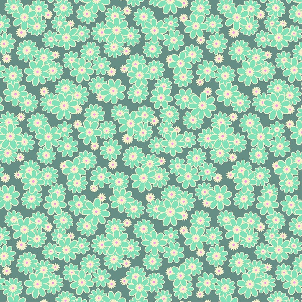 Dear Daisy in Slate from Daisy Crush by Heather Bailey for FIGO Fabrics