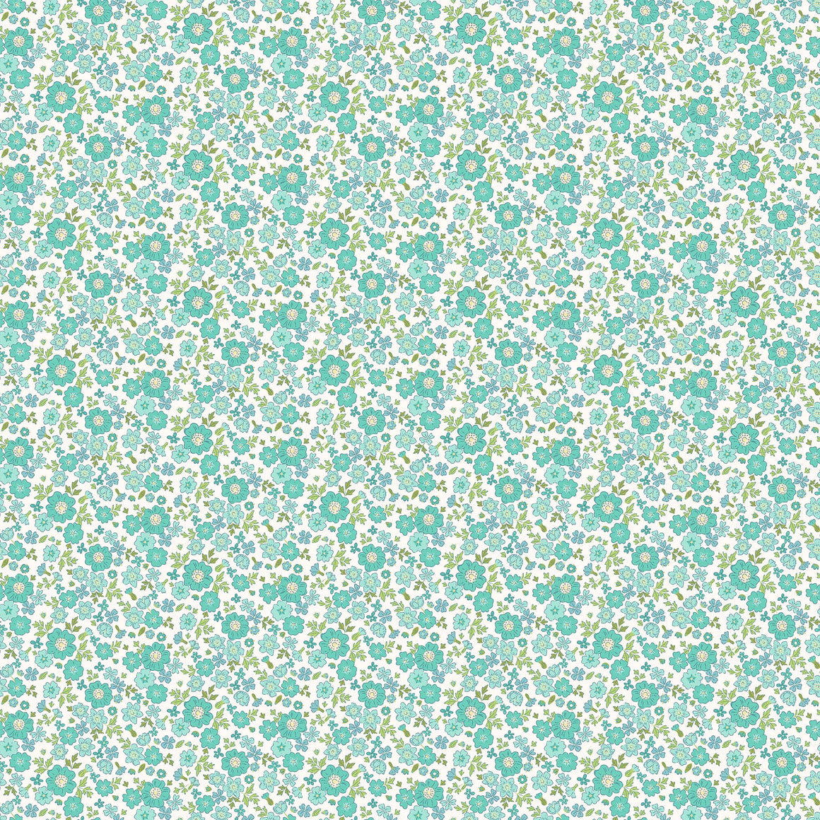 Rosa in Mint from Floral Romance by Pippa Shaw for FIGO Fabrics