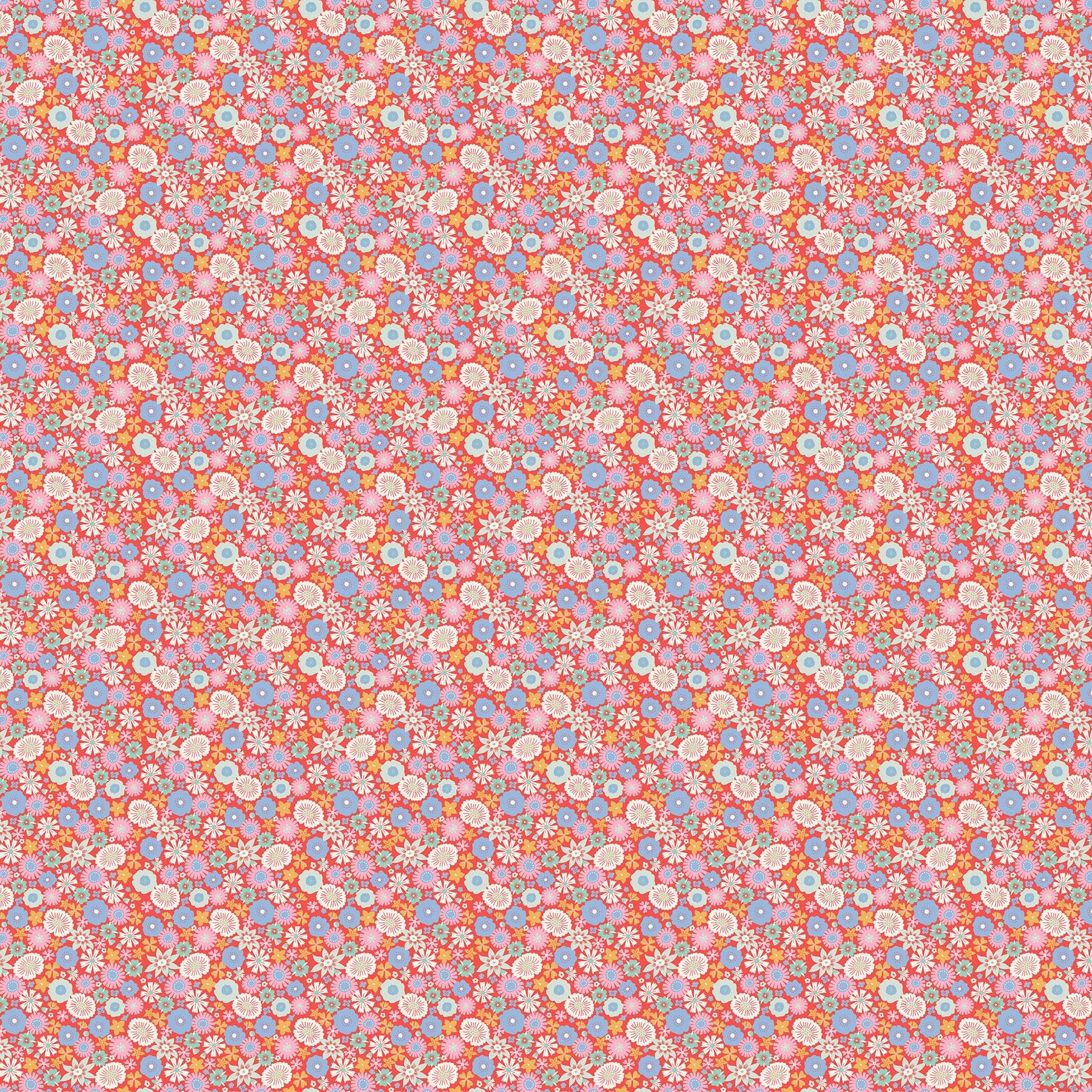 Briar in Orange from Floral Romance by Pippa Shaw for FIGO Fabrics