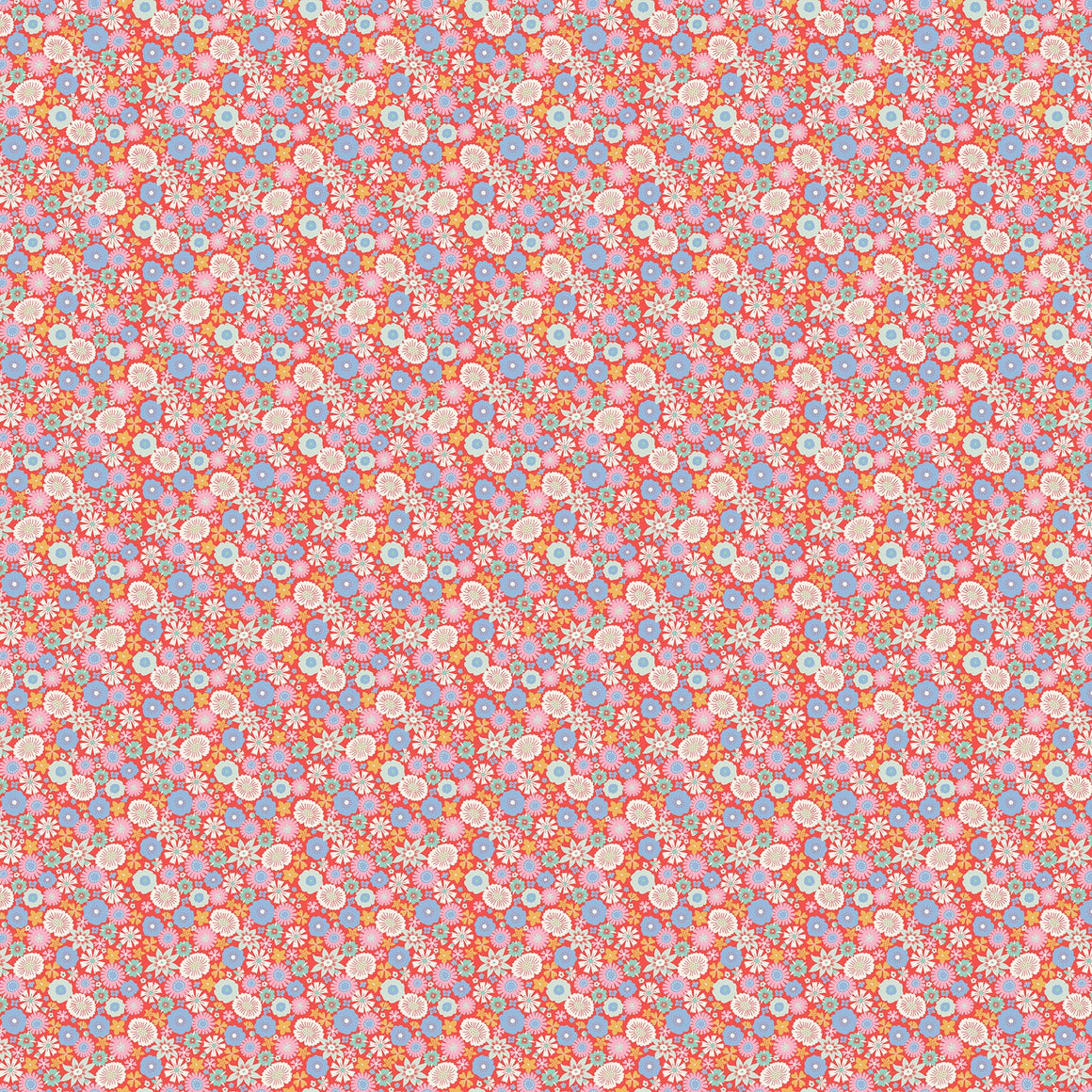 Briar in Orange from Floral Romance by Pippa Shaw for FIGO Fabrics