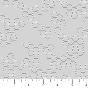 Hexy's in Grey for Dewfall for FIGO fabrics
