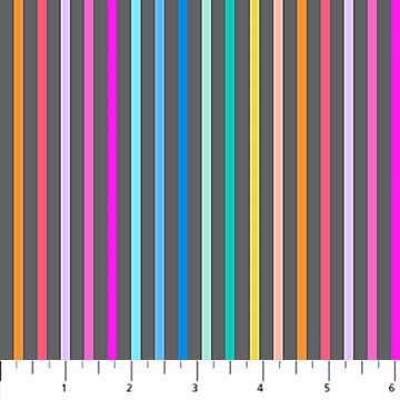 Stripe in Grey Multi for Dewfall for FIGO fabrics