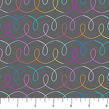 Loops in Grey Multi for Dewfall for FIGO fabrics