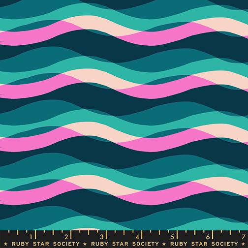 Waves in Peacock from Poolside Too by Ruby Star Society