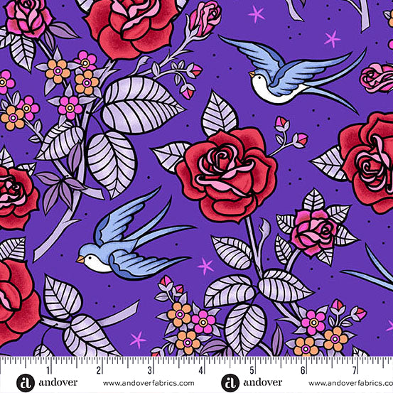 || PRE-ORDER || Perfect Day in Purple from Perfect Day by Libs Elliott for Andover Fabrics