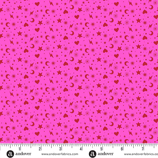 || PRE-ORDER || Charm Toss in Pink from Perfect Day by Libs Elliott for Andover Fabrics