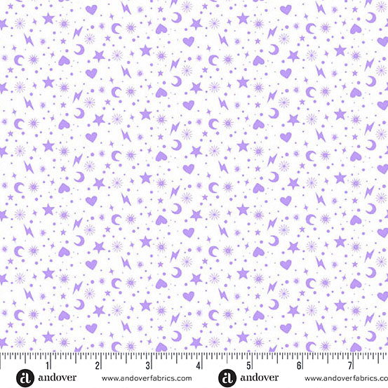 || PRE-ORDER || Charm Toss in Purple from Perfect Day by Libs Elliott for Andover Fabrics