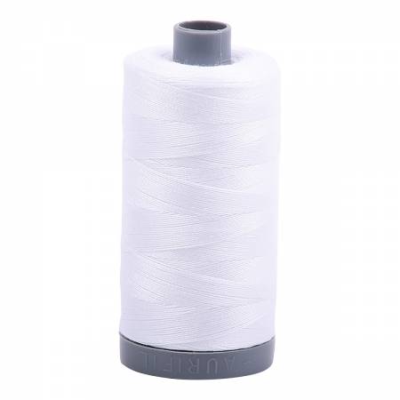 Aurifil Cotton Thread — Color 2024 White, Thread, Aurifil, 28 wt - Mad About Patchwork