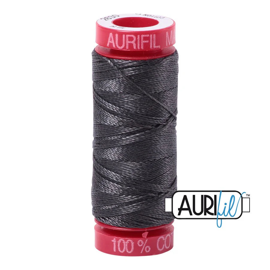Aurifil Cotton Thread — Grey Pewter 2630 — Small 12wt