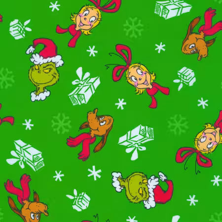 Vibrant Green Character Toss from How the Grinch Stole Christmas