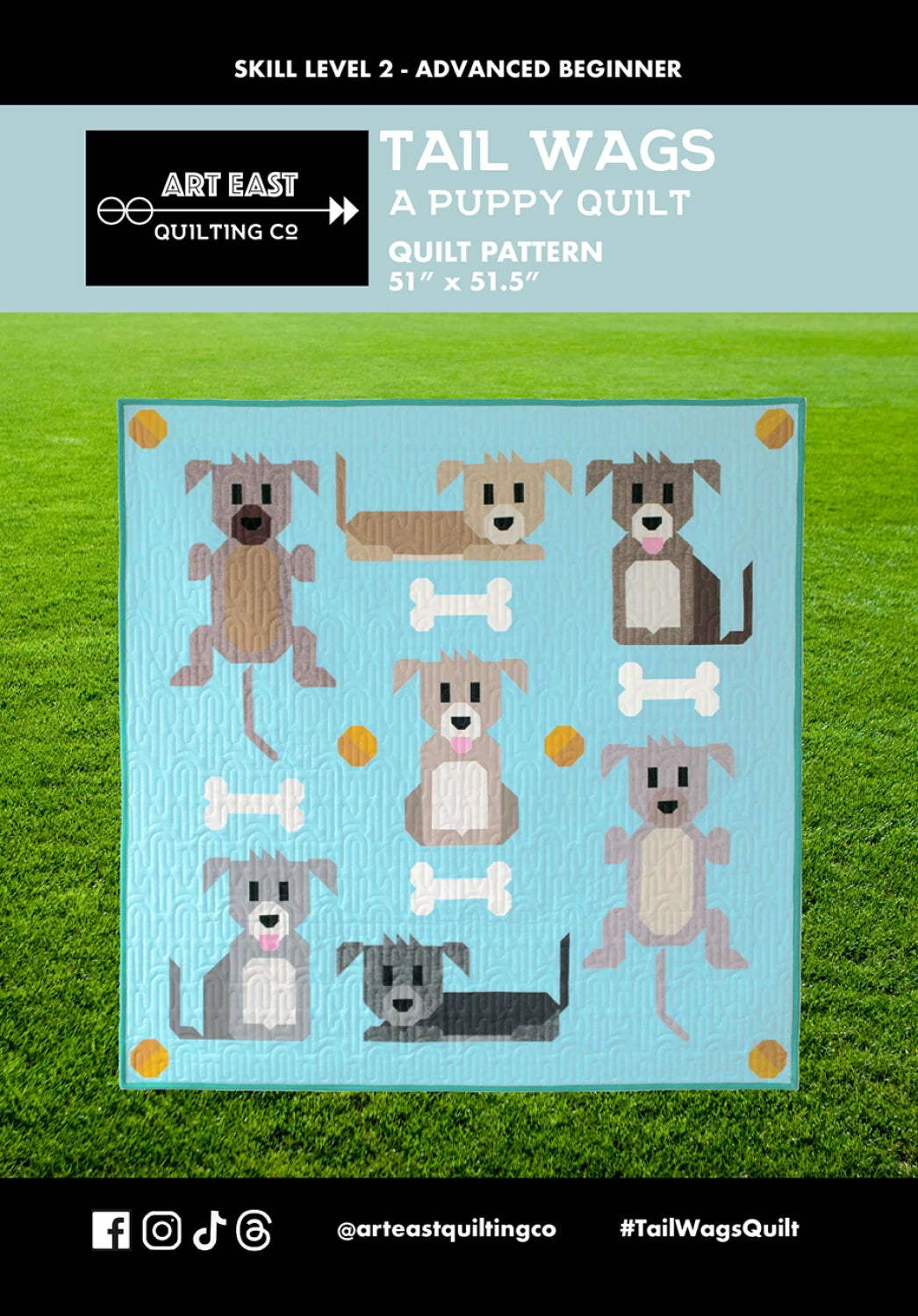 Tail Wags a Puppy Quilt Pattern by Art East Quilt Co