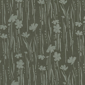 REMNANT - Around the Bend in Pepper by Anna Graham for Robert Kaufman - Essex Linen - 28" x 45"