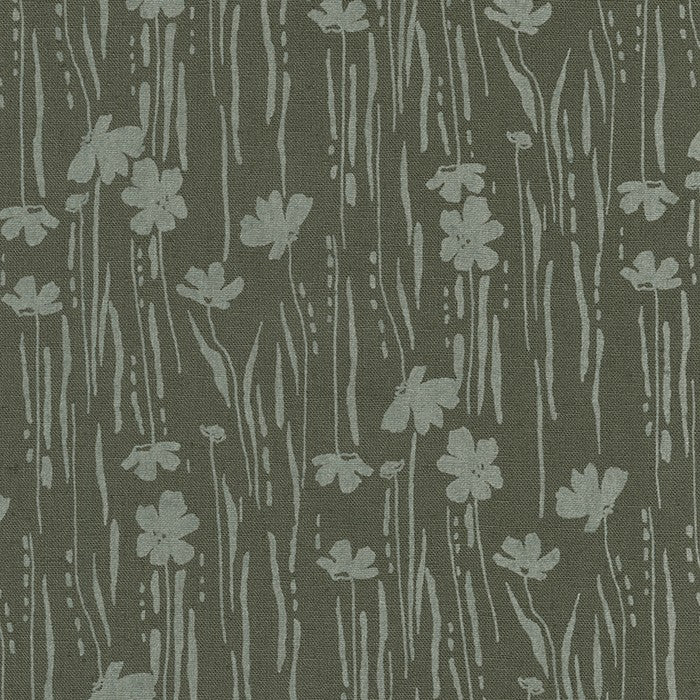 REMNANT - Around the Bend in Pepper by Anna Graham for Robert Kaufman - Essex Linen - 28" x 45"