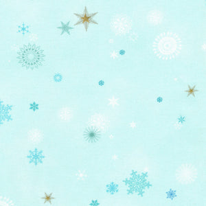 Snowflakes in Sky from Festive Fauna by Lynn Horrabin for Robert Kaufman Fabrics