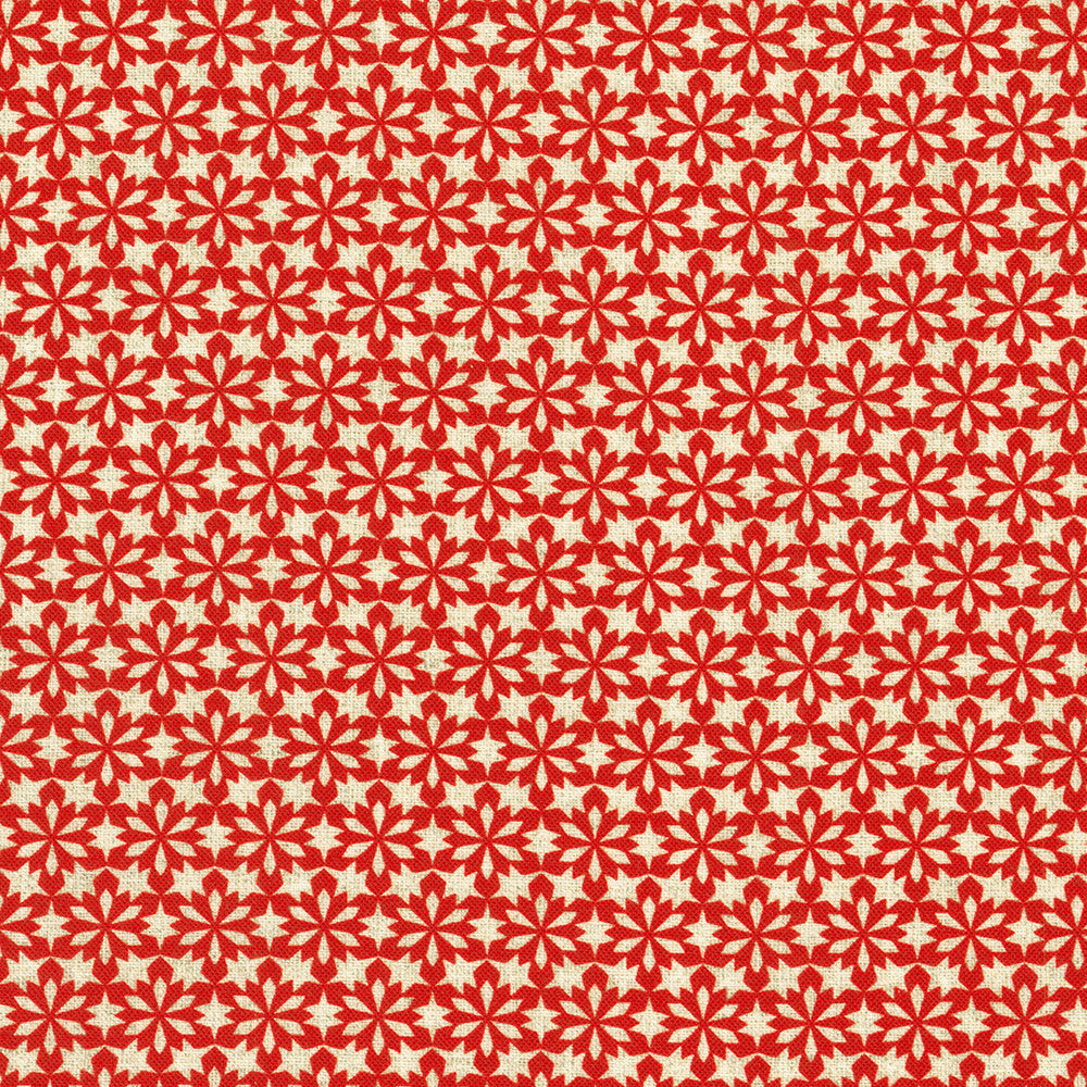 Starburst in Candy Cane from Festive Fauna by Lynn Horrabin for Robert Kaufman Fabrics
