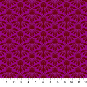 Coneflower in Magenta for Indelible by Anna Maria Horner for Northcott Fabrics