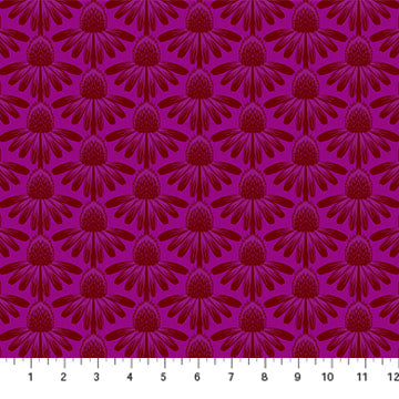 Coneflower in Magenta for Indelible by Anna Maria Horner for Northcott Fabrics
