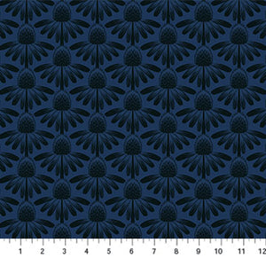 Coneflower in Night for Indelible by Anna Maria Horner for Northcott Fabrics