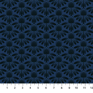Coneflower in Night for Indelible by Anna Maria Horner for Northcott Fabrics
