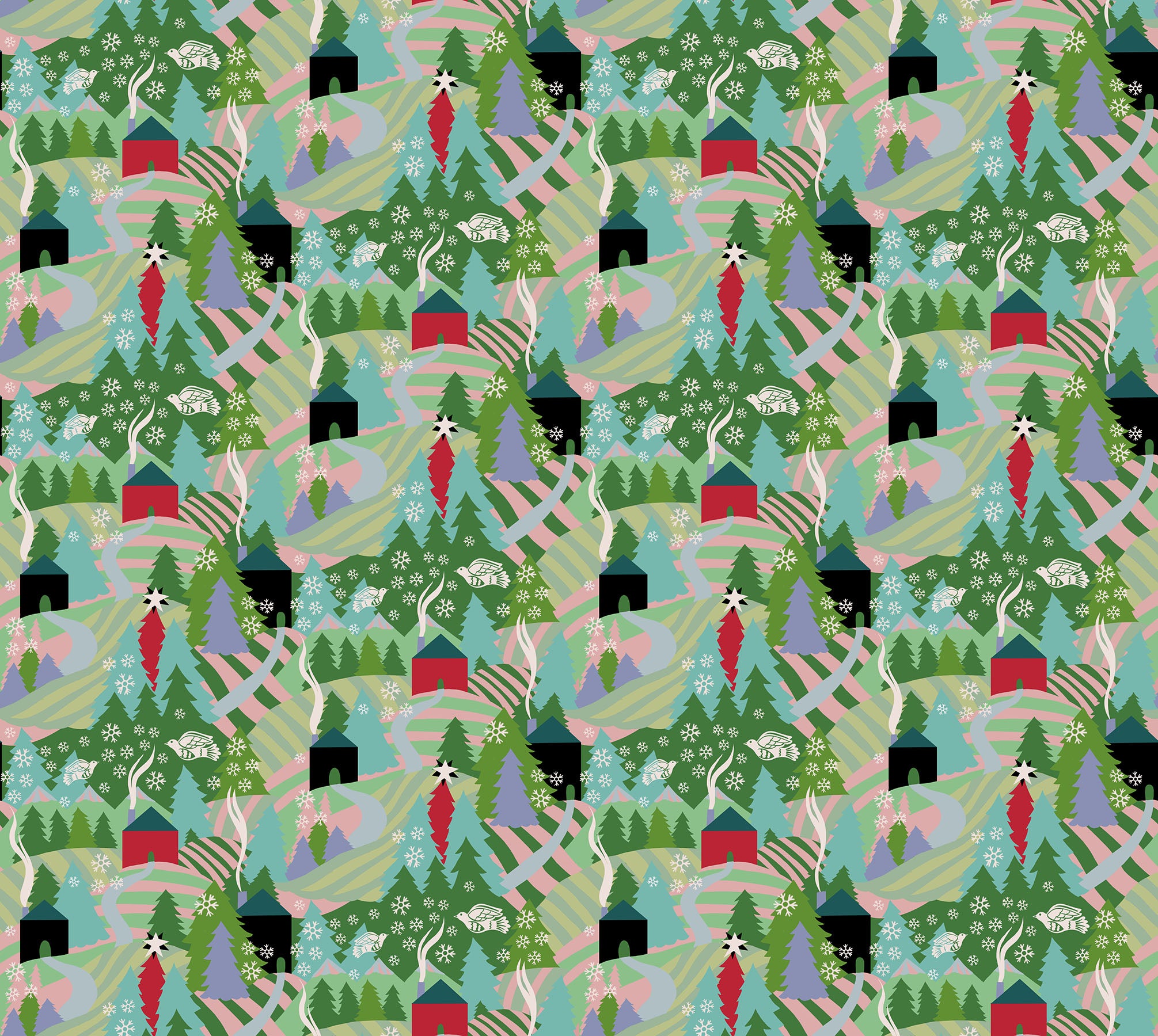 Flurry in Morning from Cozy Christmas by Anna Maria Textiles