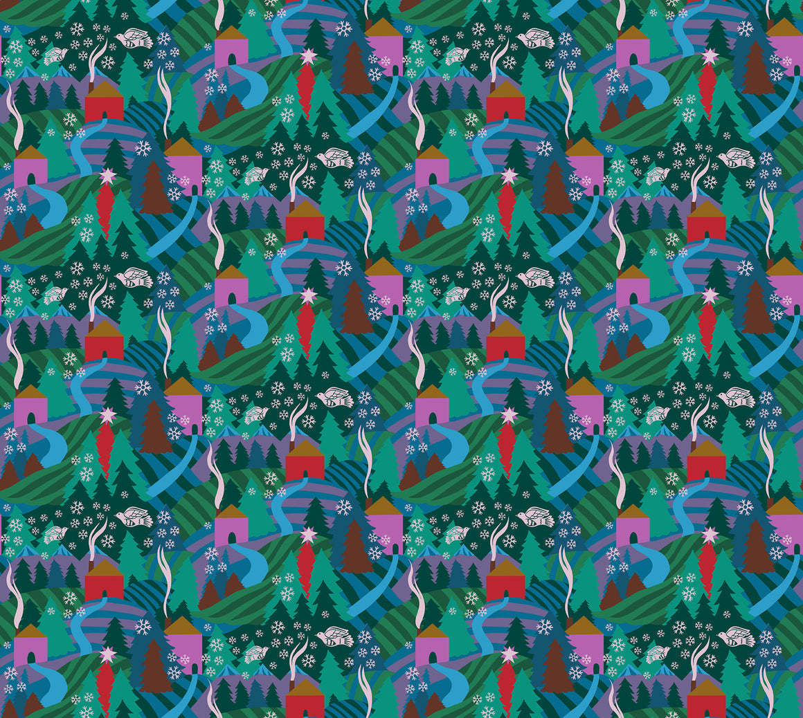 Flurry in Evening from Cozy Christmas by Anna Maria Textiles