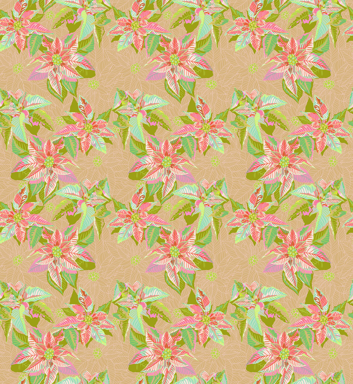 Poinsettia in Fresh from Cozy Christmas by Anna Maria Textiles