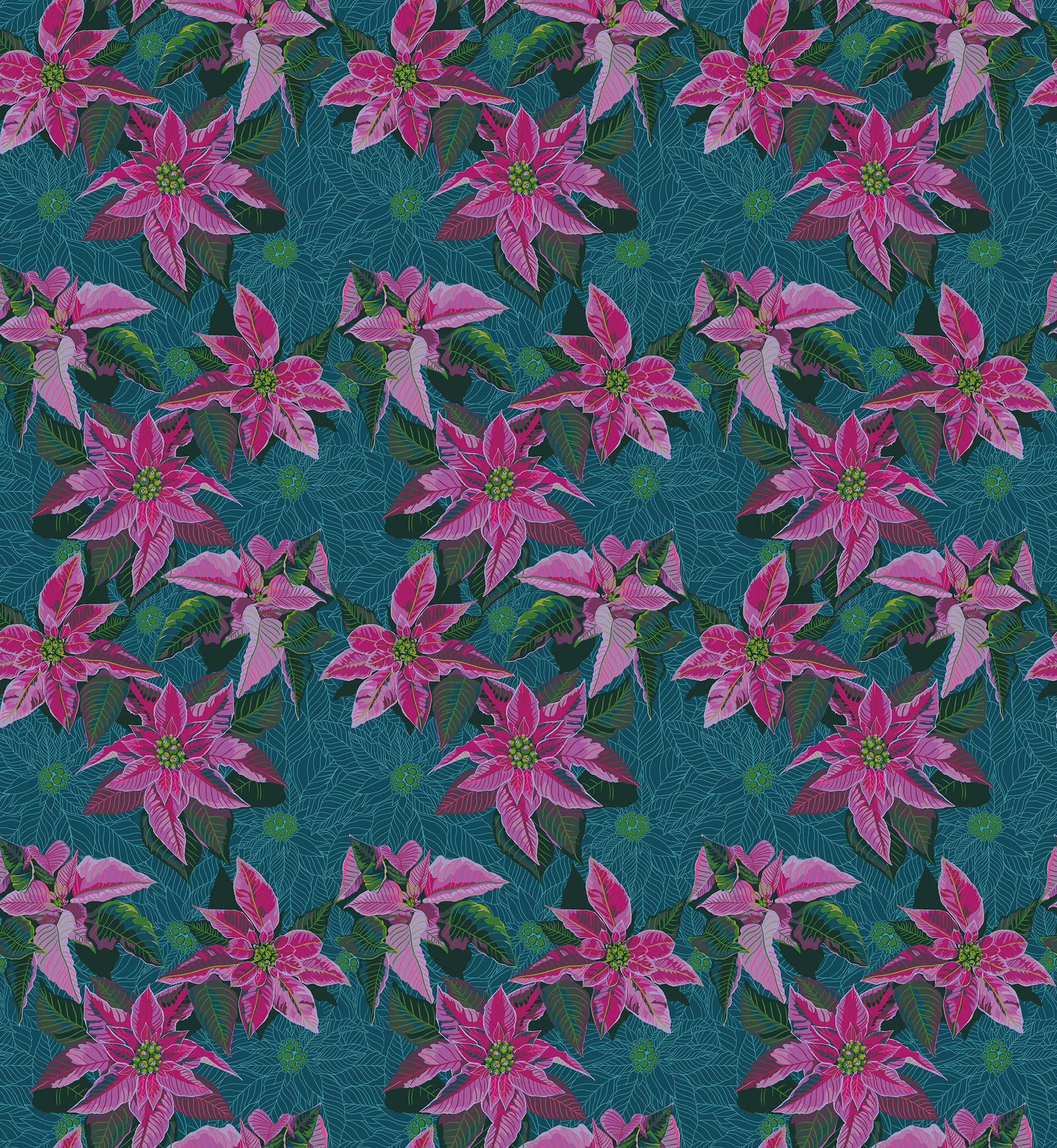 Poinsettia in Flourish from Cozy Christmas by Anna Maria Textiles